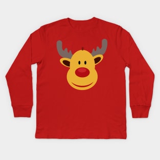 The cute reindeer Kids Long Sleeve T-Shirt